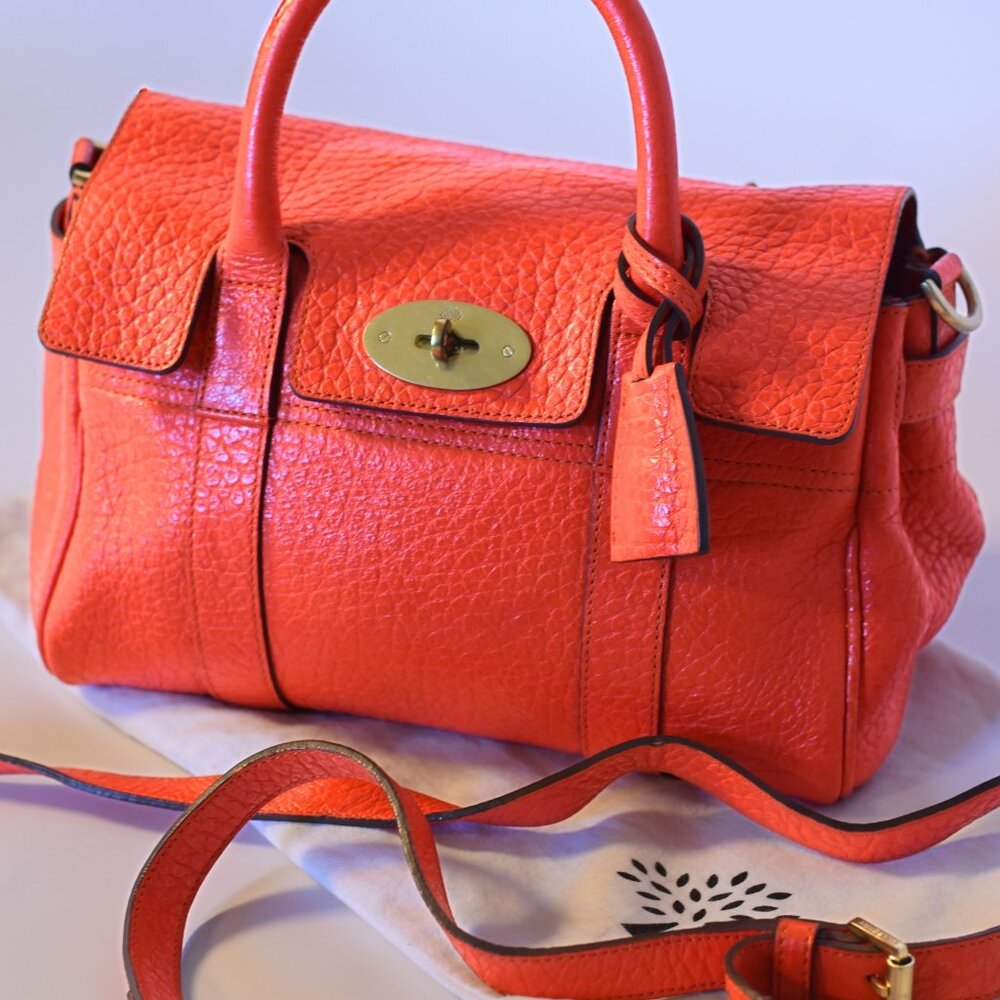 Mulberry Bayswater Bag in Coral Orange (Pre-loved)